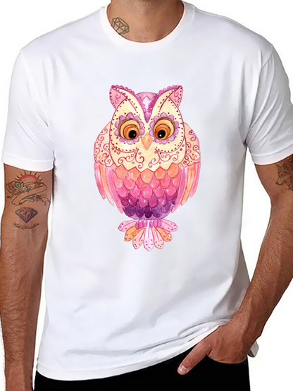 Owl Graphic T-Shirt - Mens Black Tee