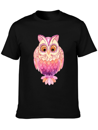 Owl Graphic T-Shirt - Mens Black Tee