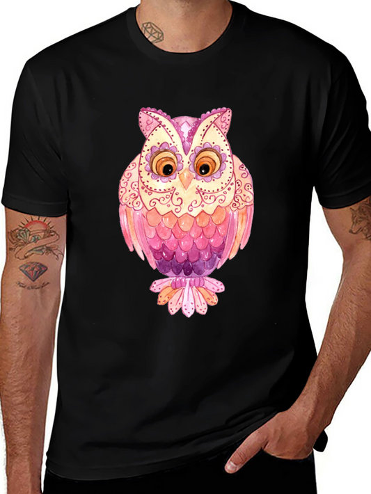 Owl Graphic T-Shirt - Mens Black Tee