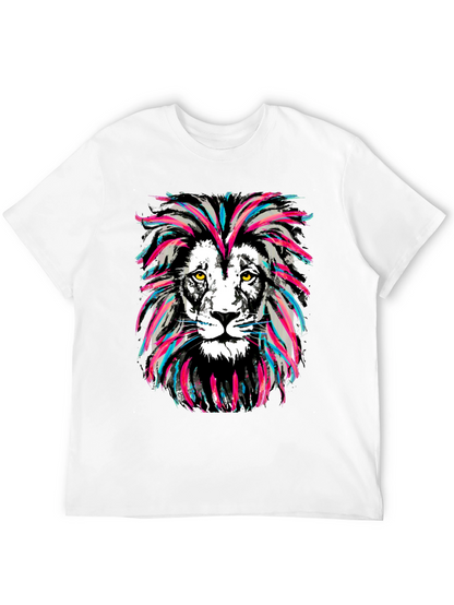 Lion Head Graphic Print Tee
