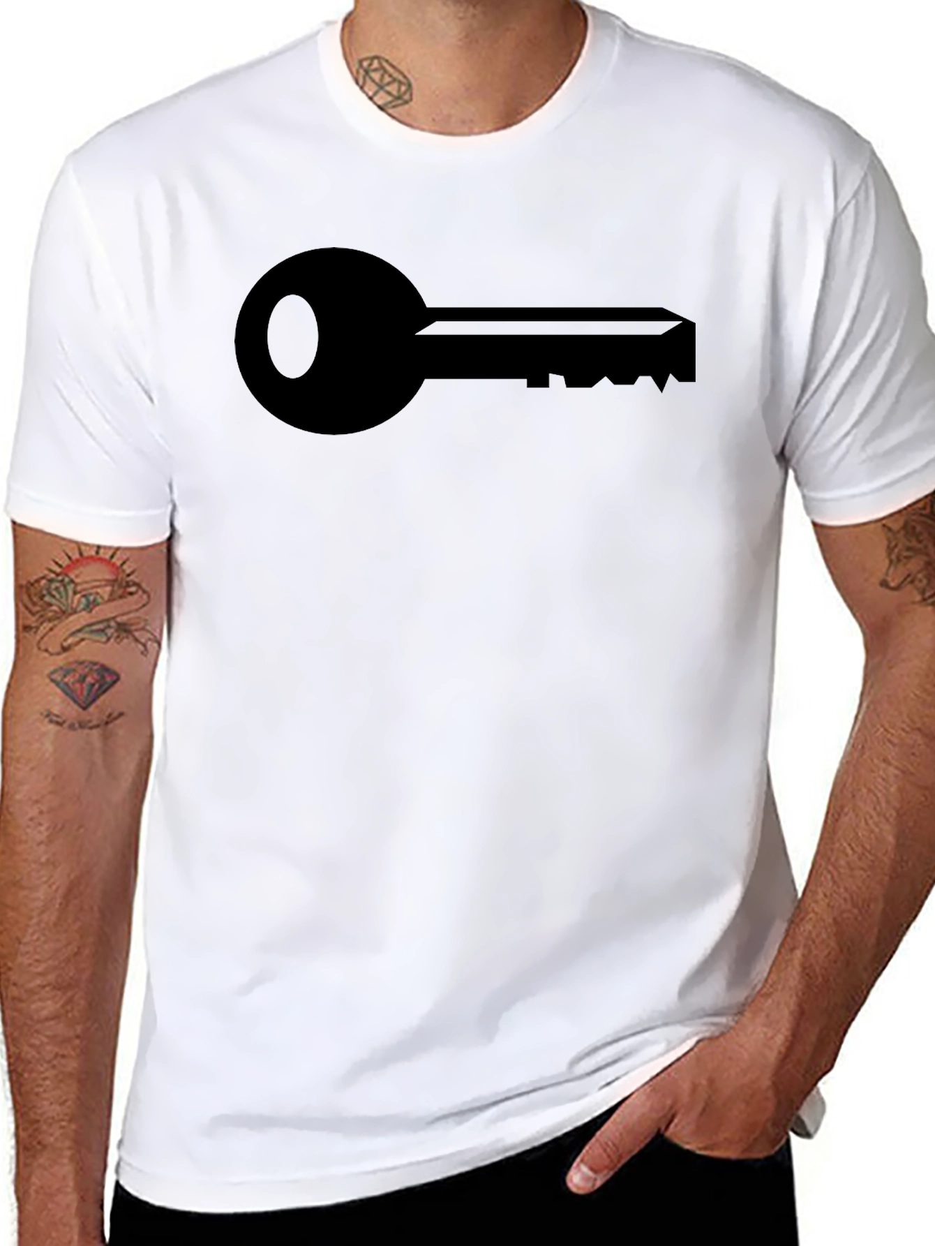 Key Graphic Black T-Shirt - Classic Design