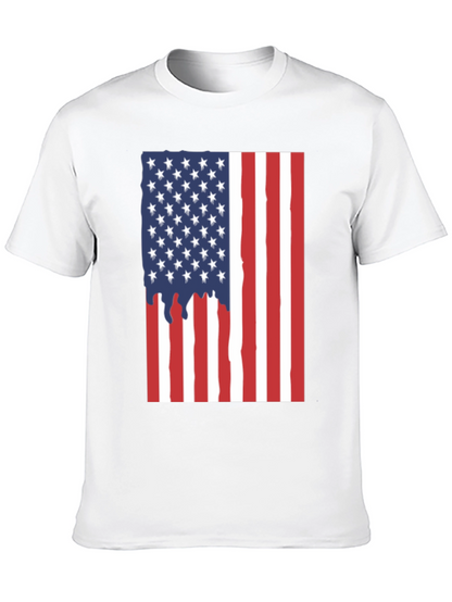American Flag Dripping T-Shirt - Patriotic USA Pride Tee