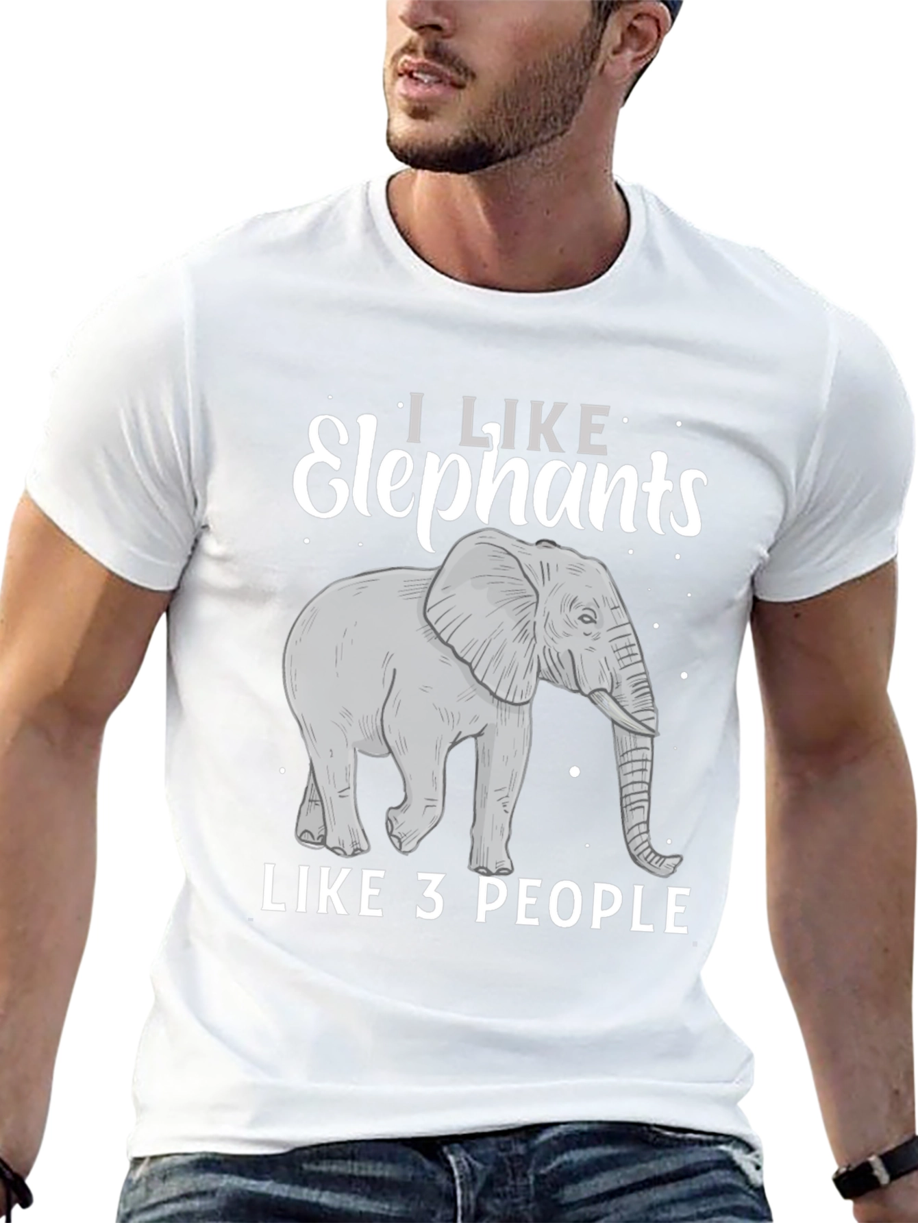Elephant Lover T-Shirt: I Like Elephants Like 3 People