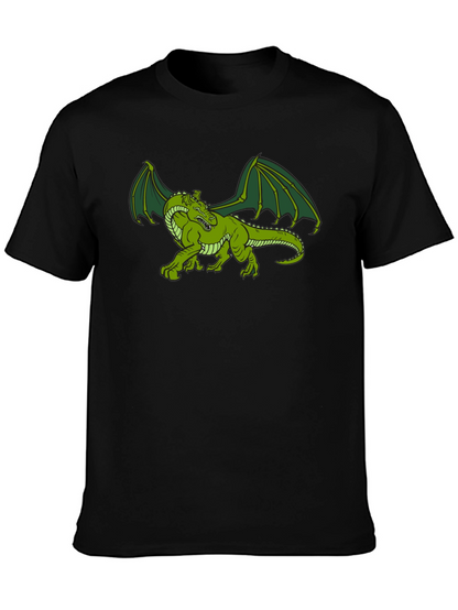 Green Dragon Graphic Tee - Fantasy T-Shirt