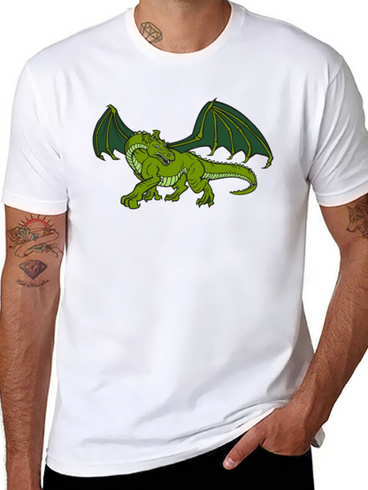 Green Dragon Graphic Tee - Fantasy T-Shirt