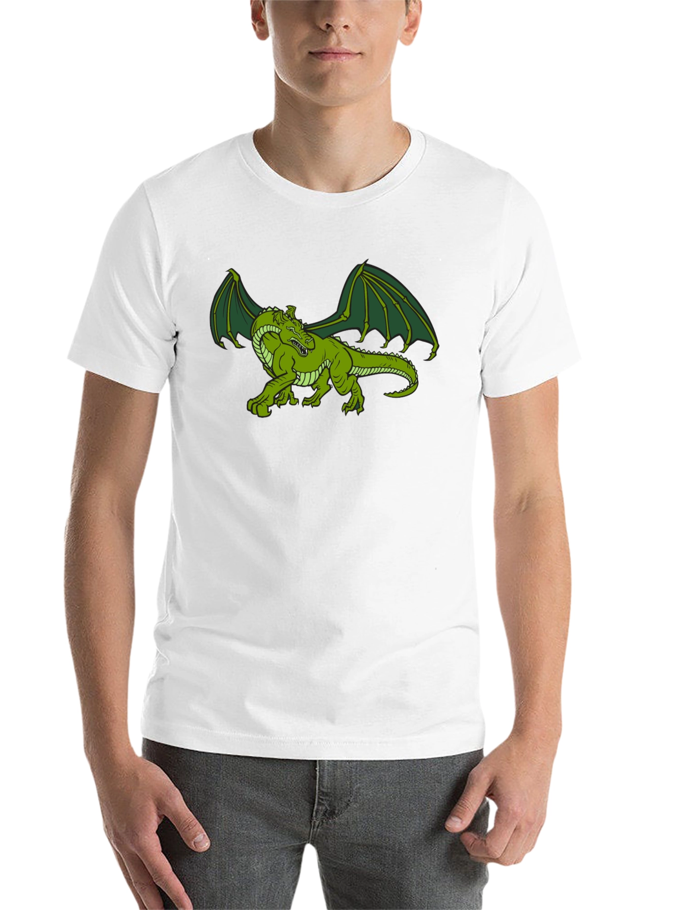 Green Dragon Graphic Tee - Fantasy T-Shirt
