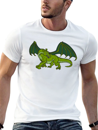 Green Dragon Graphic Tee - Fantasy T-Shirt