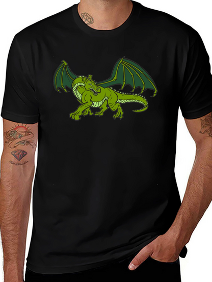 Green Dragon Graphic Tee - Fantasy T-Shirt