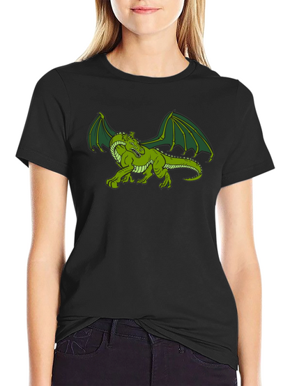 Green Dragon Graphic Tee - Fantasy T-Shirt