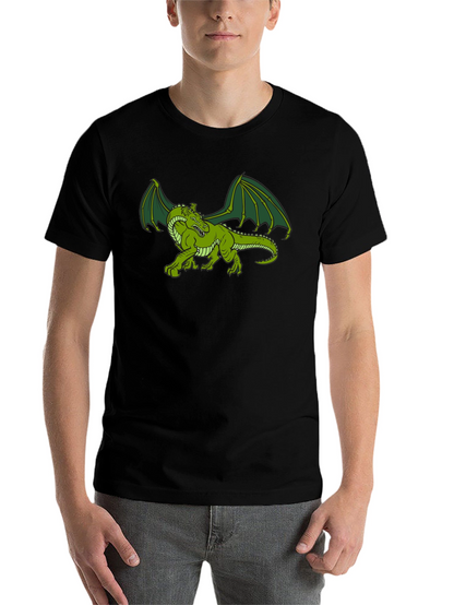 Green Dragon Graphic Tee - Fantasy T-Shirt