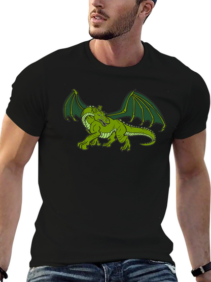 Green Dragon Graphic Tee - Fantasy T-Shirt
