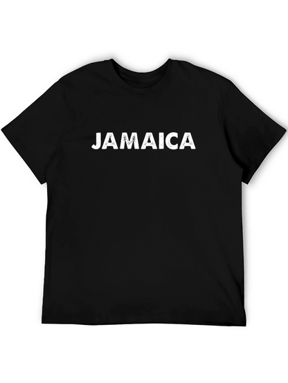 Jamaica Graphic Tee - Black Cotton T-Shirt