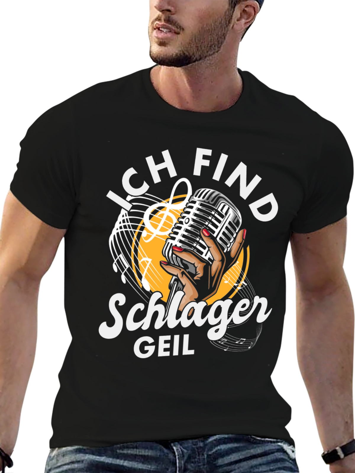 Ich Find Schlager Geil T-Shirt - Music Lover Tee