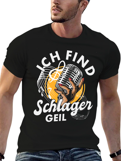 Ich Find Schlager Geil T-Shirt - Music Lover Tee