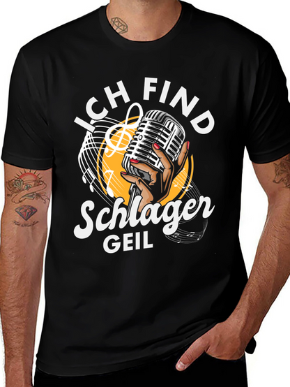 Ich Find Schlager Geil T-Shirt - Music Lover Tee