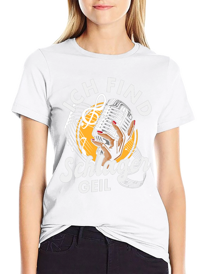 Ich Find Schlager Geil T-Shirt - Music Lover Tee