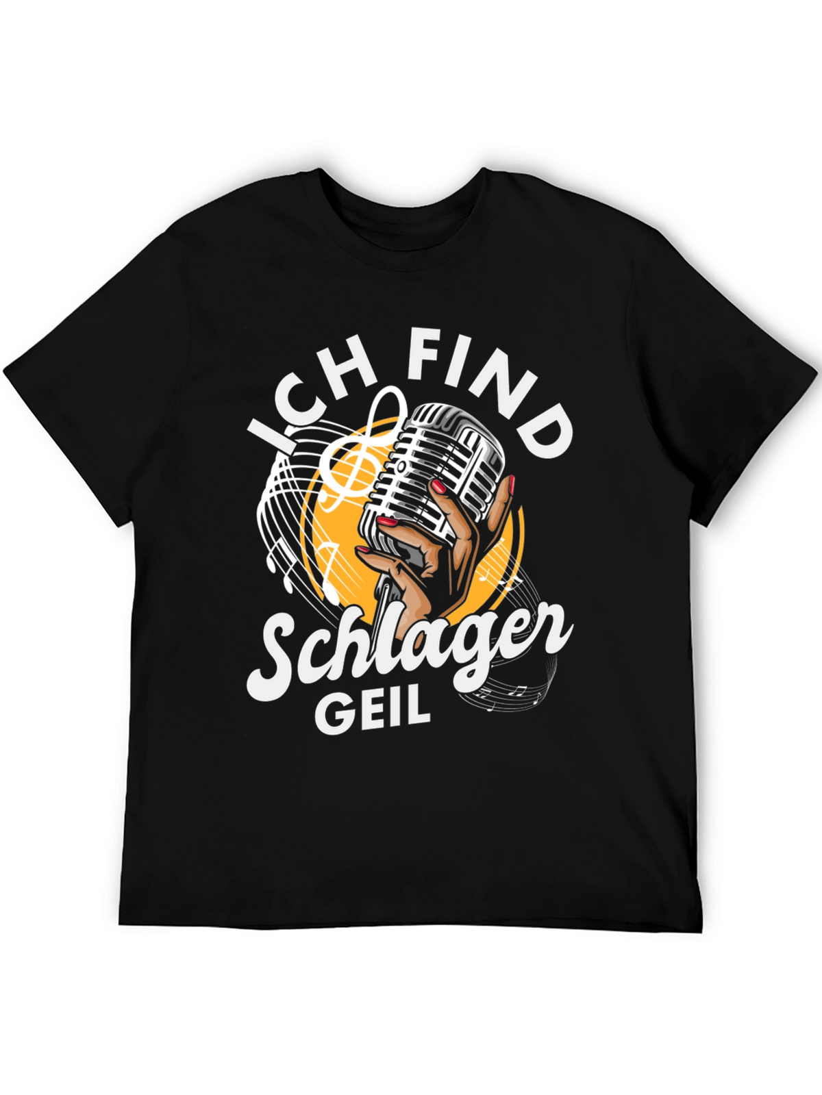 Ich Find Schlager Geil T-Shirt - Music Lover Tee
