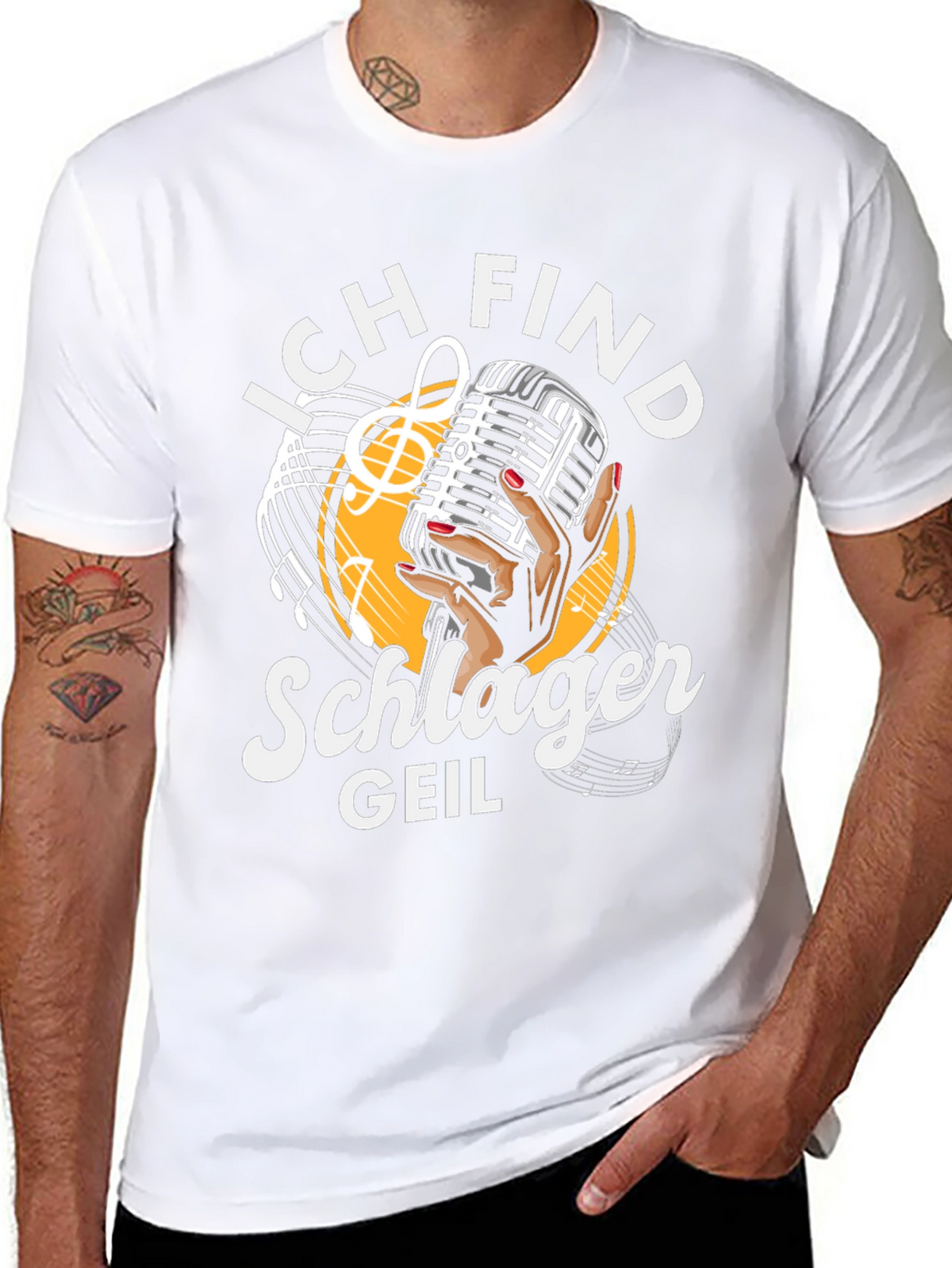 Ich Find Schlager Geil T-Shirt - Music Lover Tee