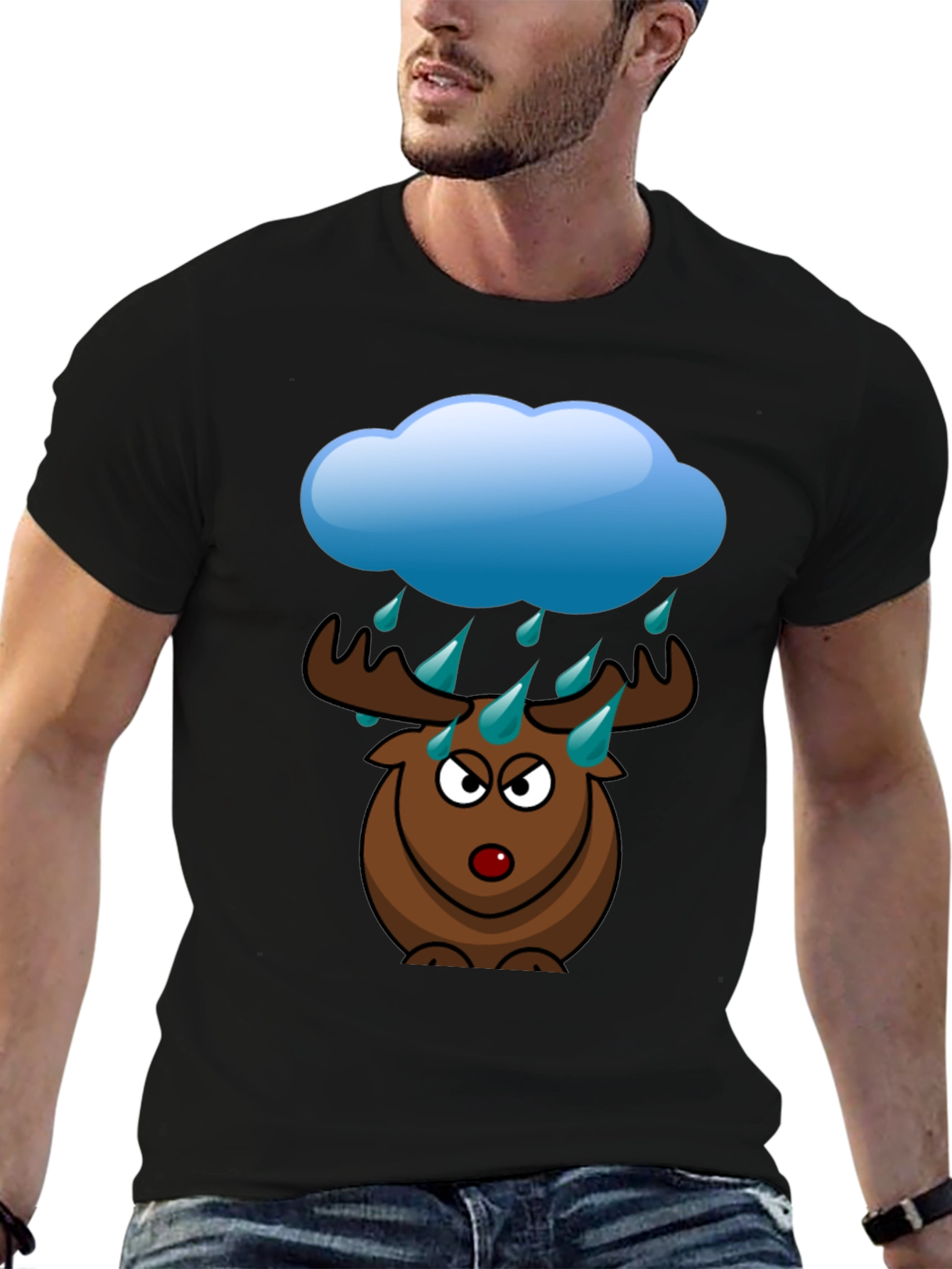 Moose in the Rain Graphic Tee