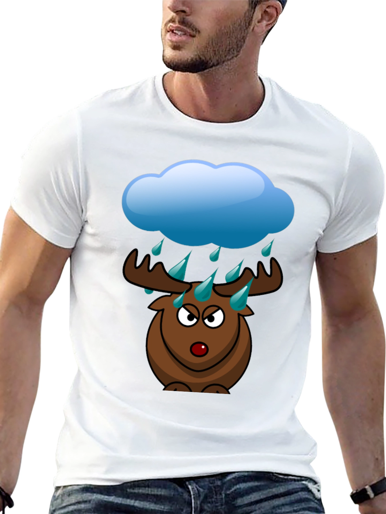 Moose in the Rain Graphic Tee