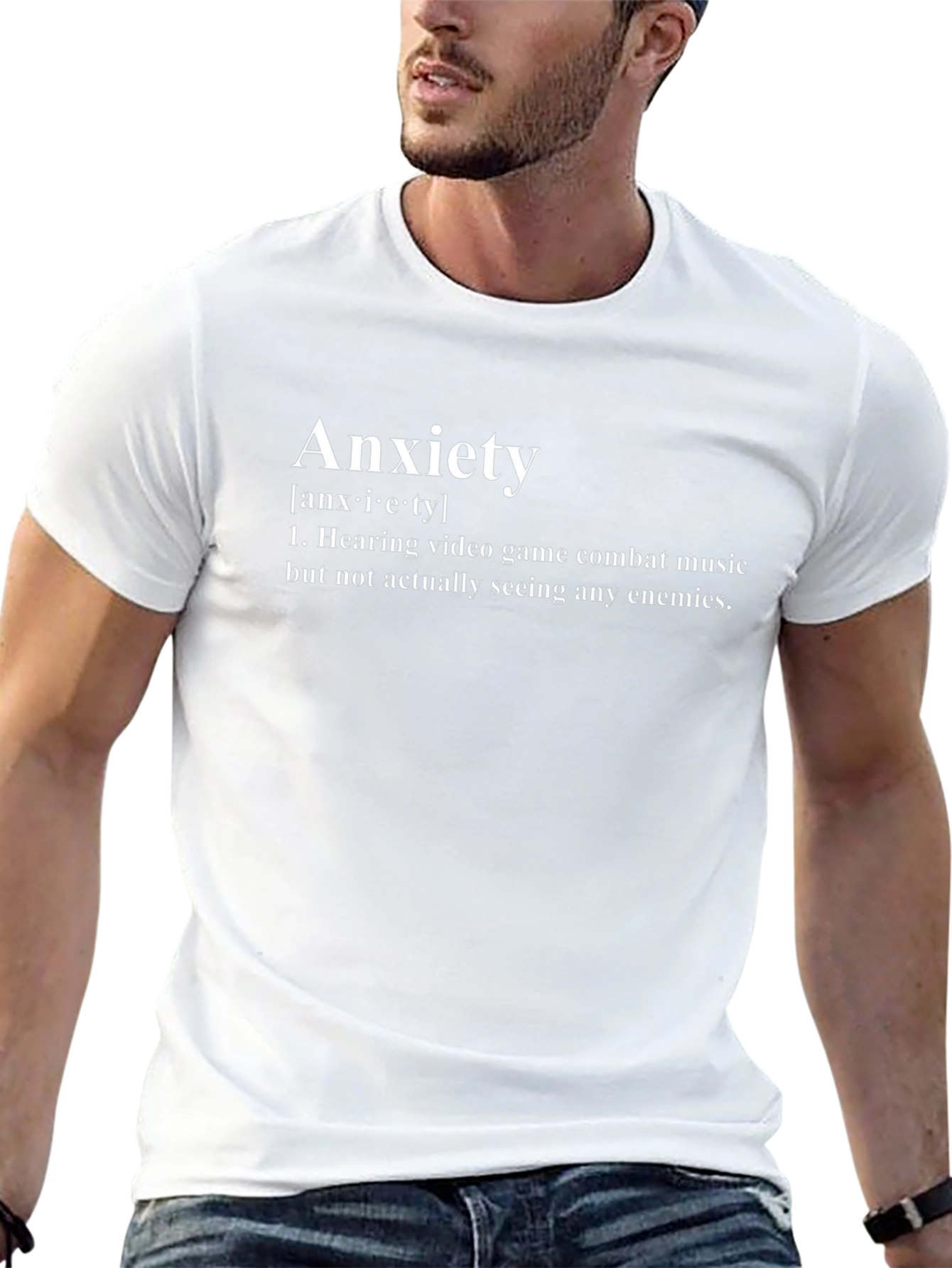 Anxiety Definition Black T-Shirt