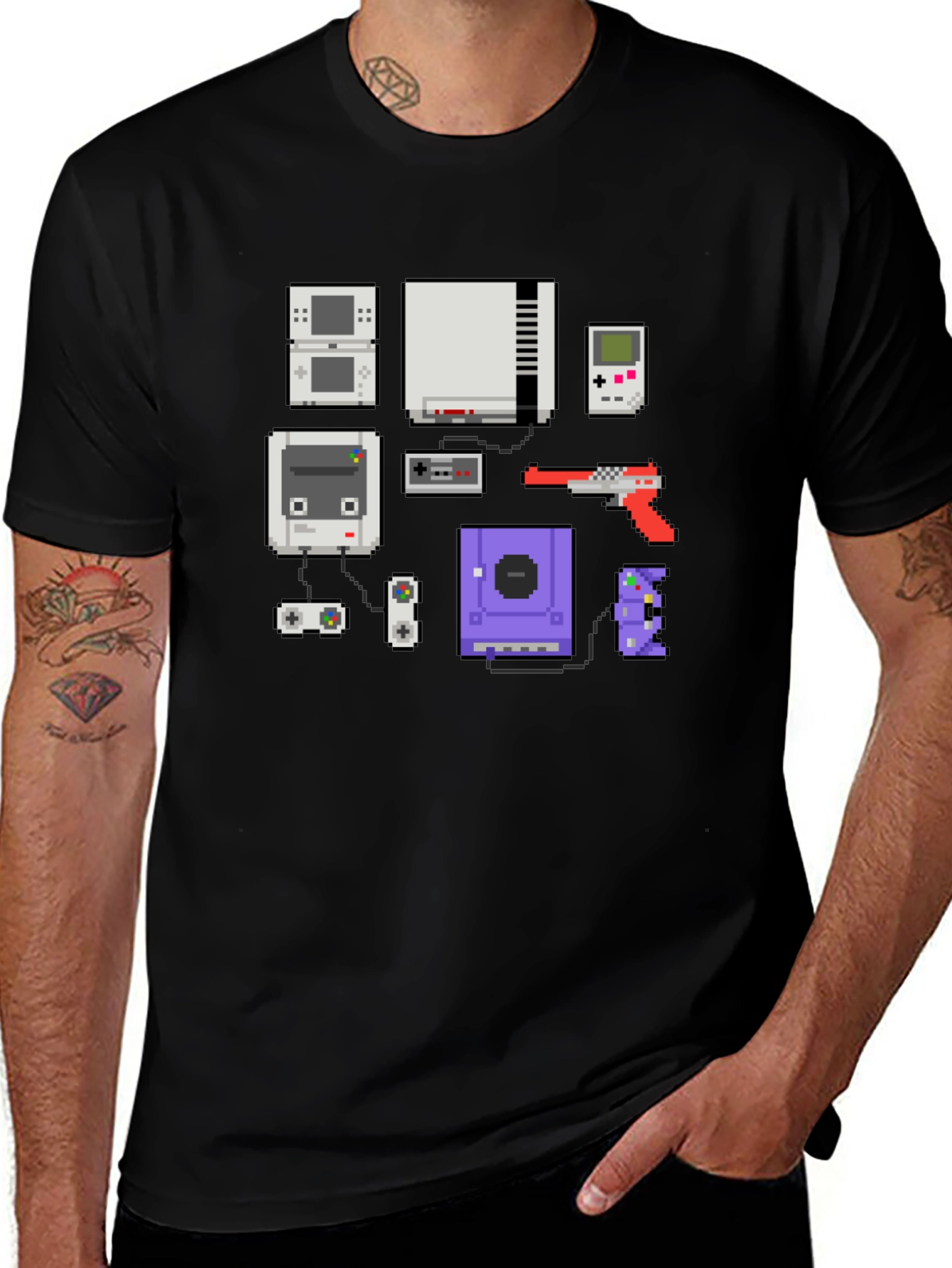 Retro Gamer T-Shirt - Pixel Console Design