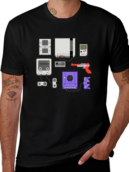 Retro Gamer T-Shirt - Pixel Console Design
