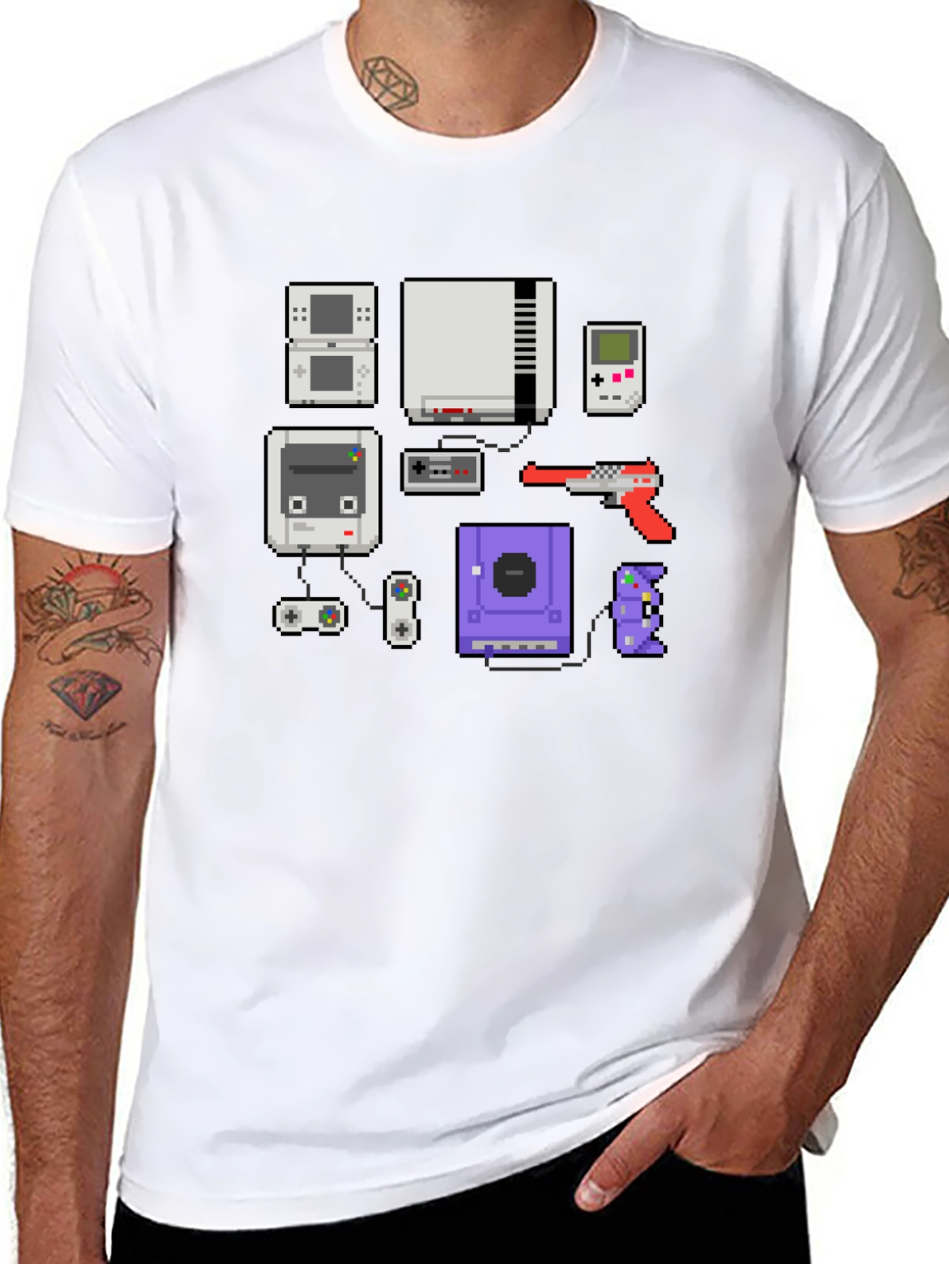 Retro Gamer T-Shirt - Pixel Console Design