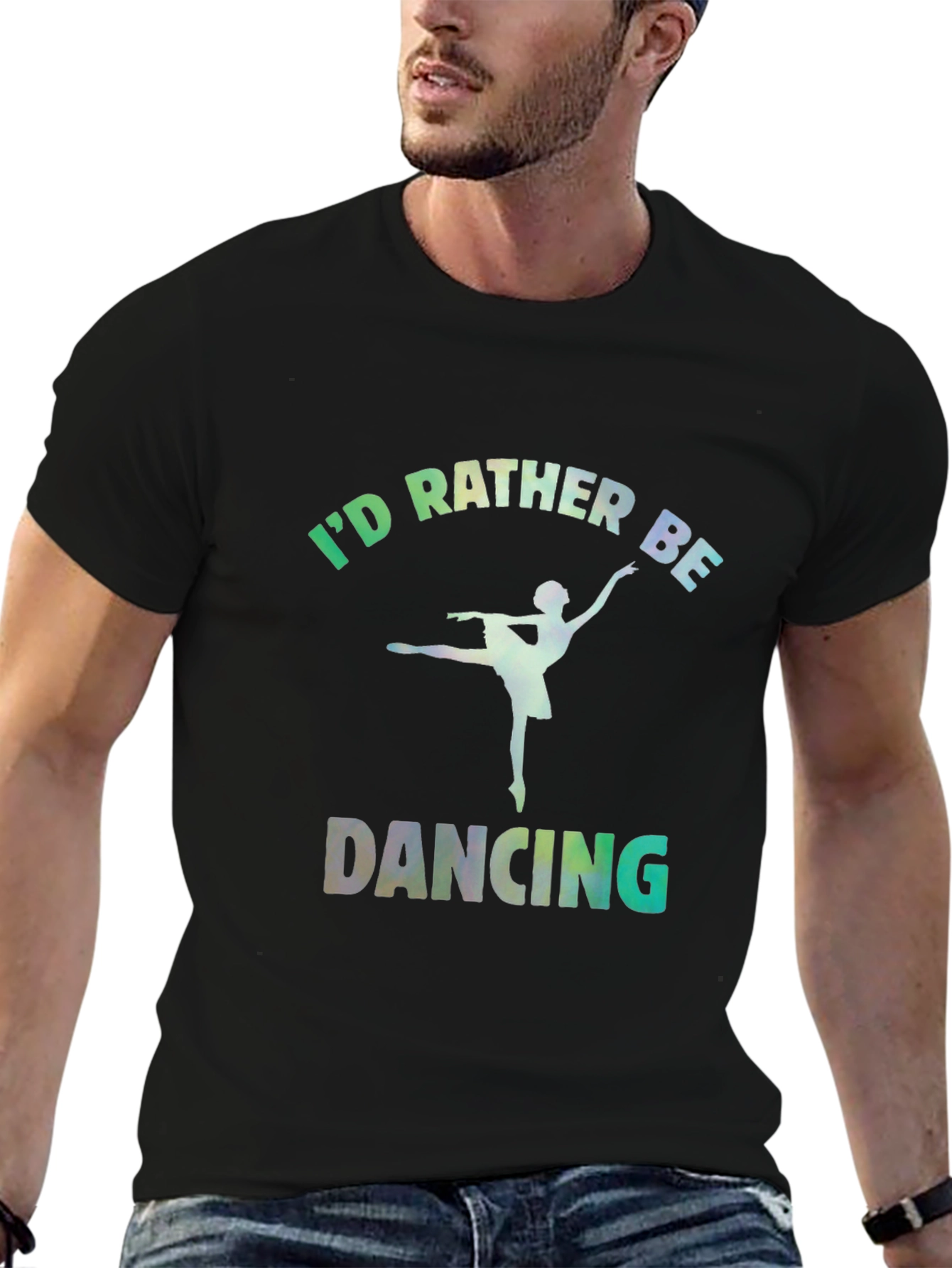 Id Rather Be Dancing Graphic Tee - Black