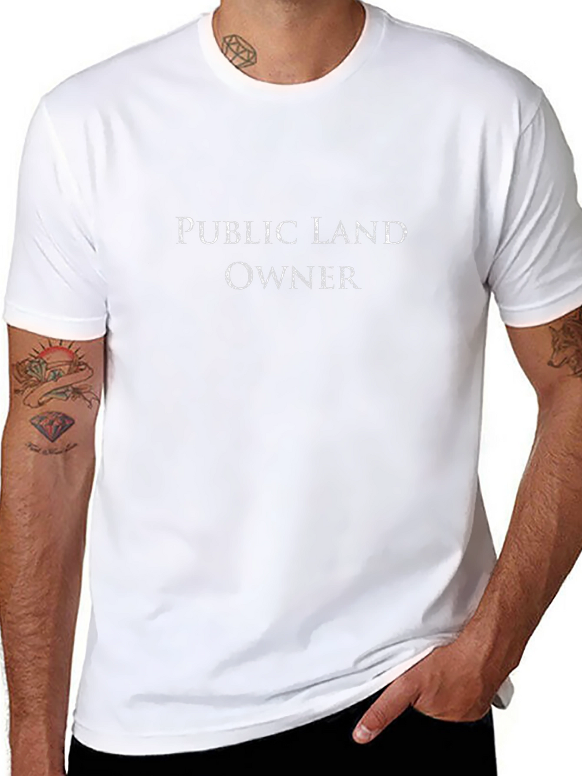 Public Land Owner Black T-Shirt