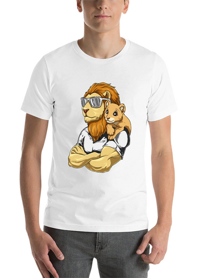 Lion Dad & Cub Graphic T-Shirt