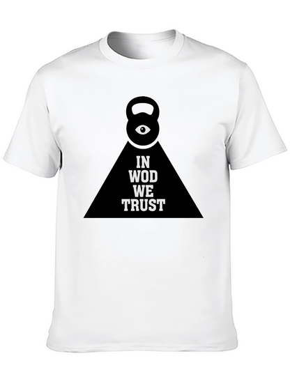 In WOD We Trust Black T-Shirt Kettlebell Gym Tee