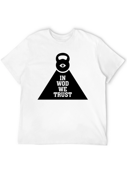 In WOD We Trust Black T-Shirt Kettlebell Gym Tee