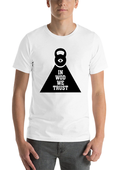 In WOD We Trust Black T-Shirt Kettlebell Gym Tee