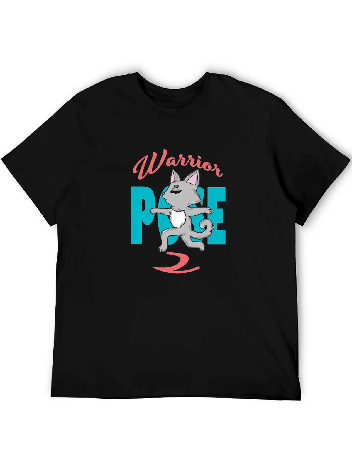 Warrior Pose 2 T-Shirt Yoga Cat Shirt