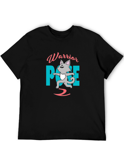 Warrior Pose 2 T-Shirt Yoga Cat Shirt