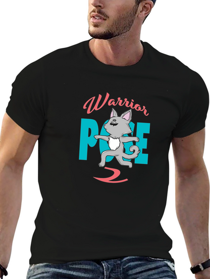 Warrior Pose 2 T-Shirt Yoga Cat Shirt