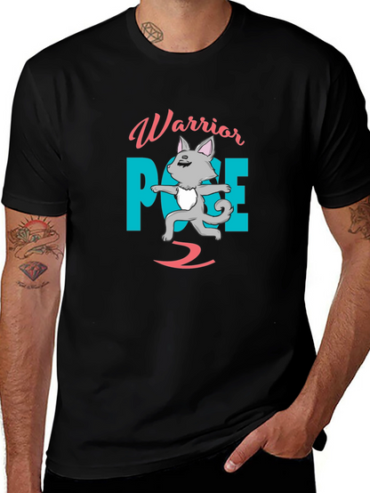 Warrior Pose 2 T-Shirt Yoga Cat Shirt