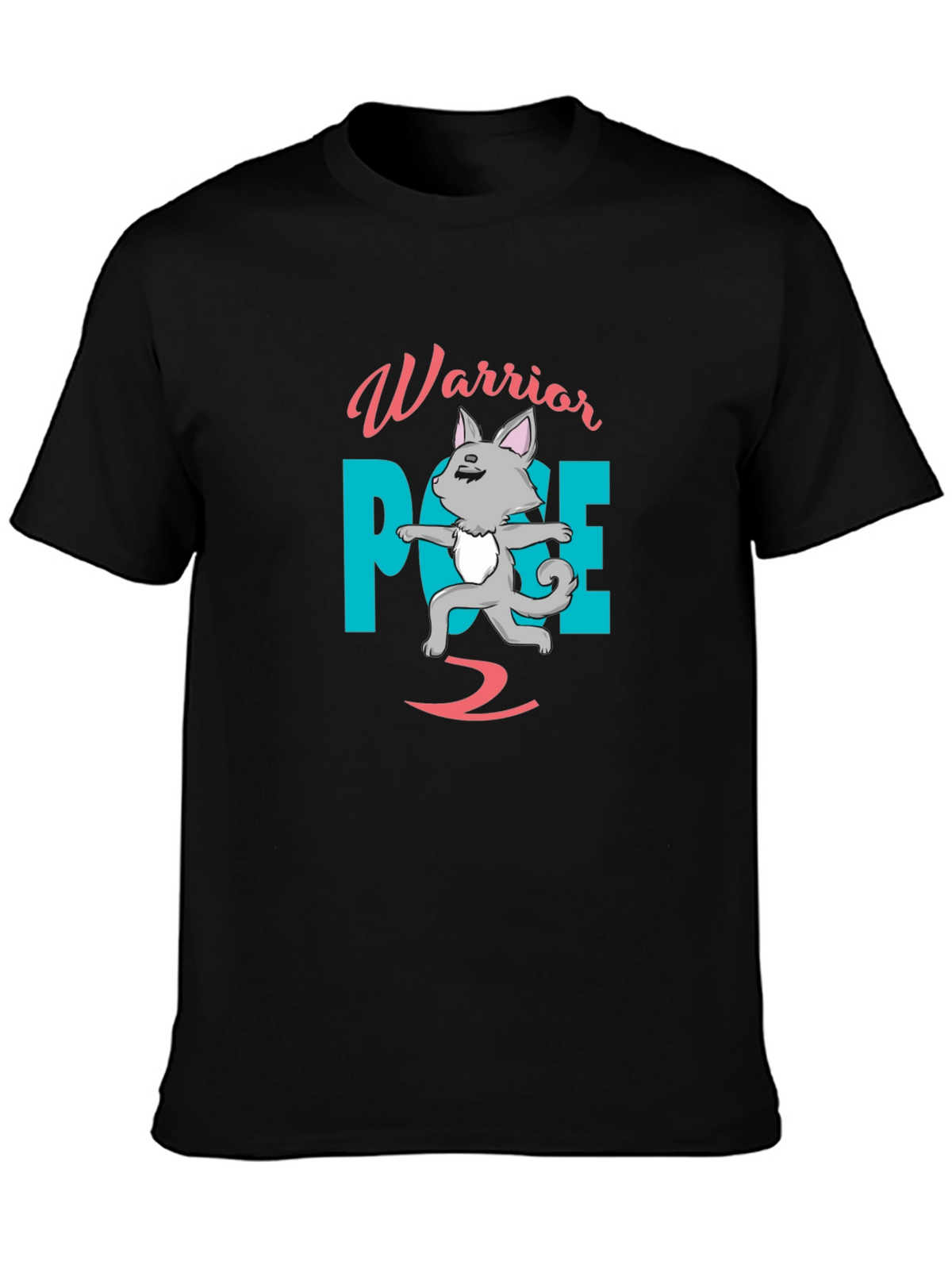 Warrior Pose 2 T-Shirt Yoga Cat Shirt