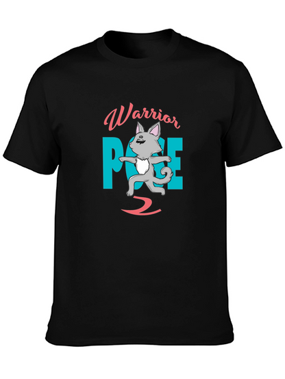 Warrior Pose 2 T-Shirt Yoga Cat Shirt