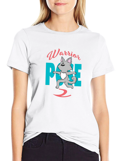 Warrior Pose 2 T-Shirt Yoga Cat Shirt
