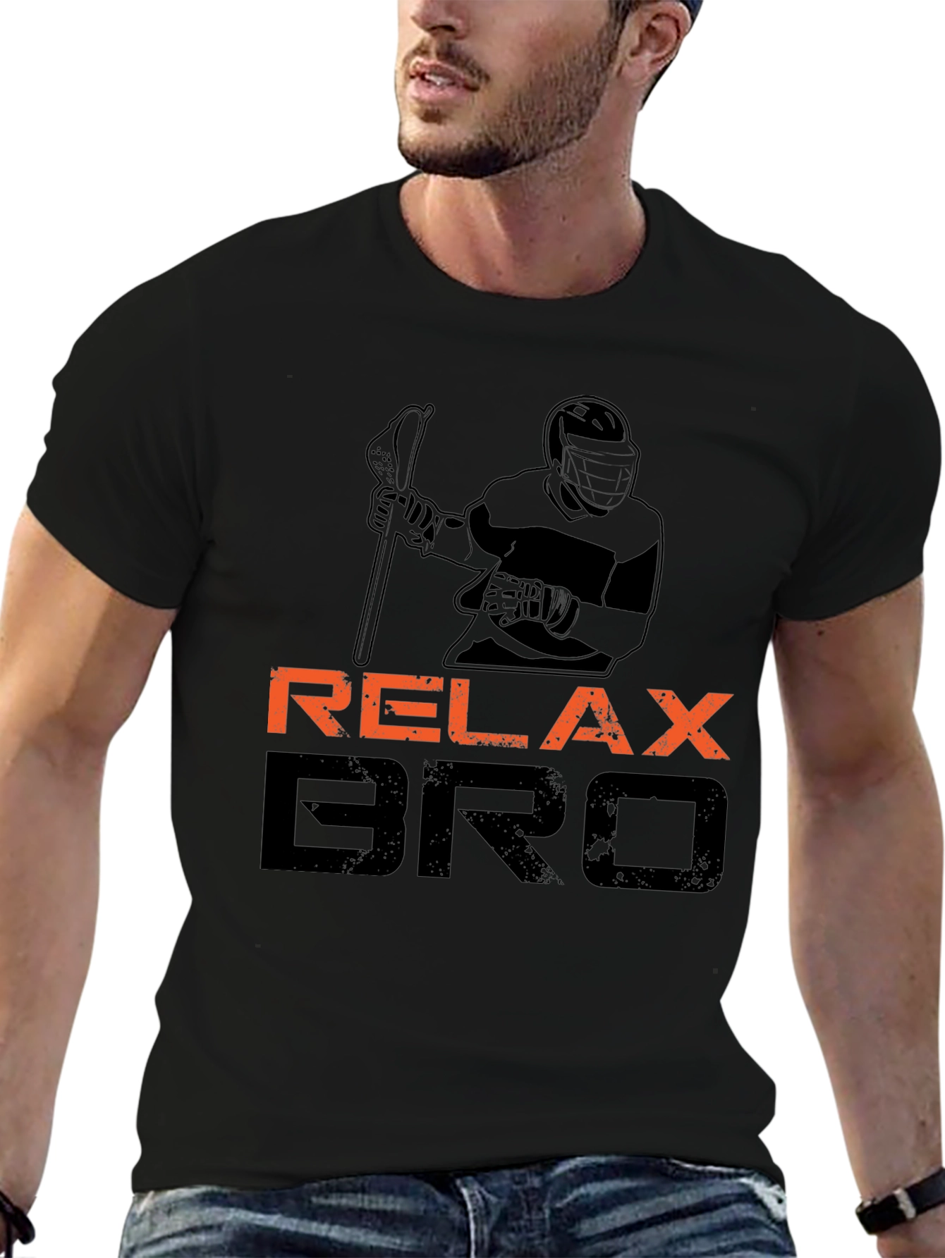 Relax Bro Lacrosse T-Shirt - Black