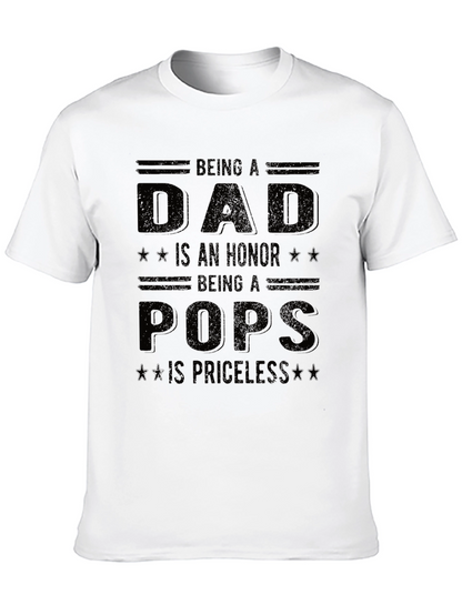 Dad Pops Honor Priceless Graphic Tee