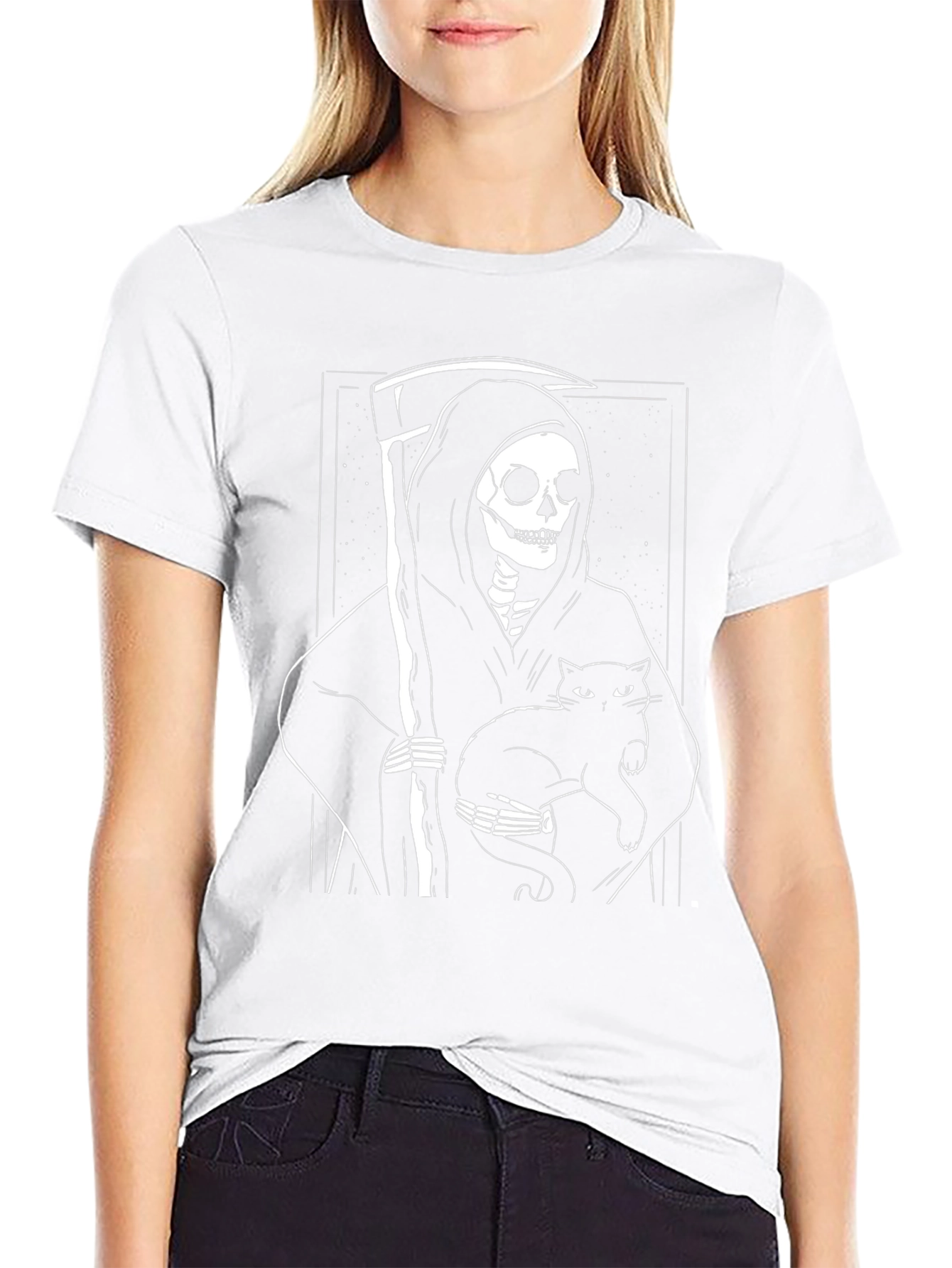 Grim Reaper Cat T-Shirt