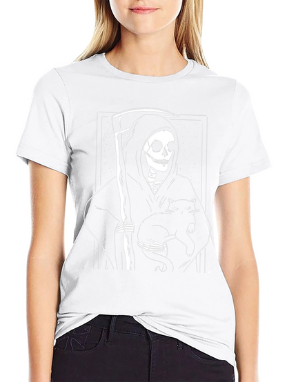 Grim Reaper Cat T-Shirt