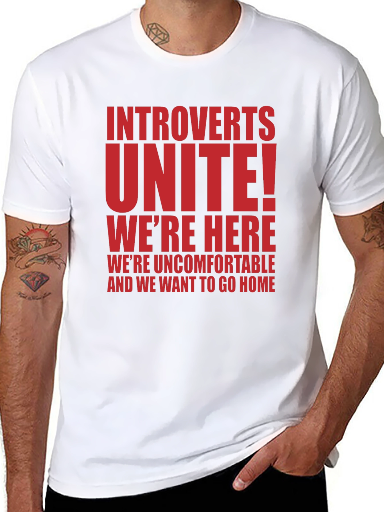 Introverts Unite T-Shirt - Funny Slogan Tee
