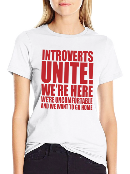 Introverts Unite T-Shirt - Funny Slogan Tee