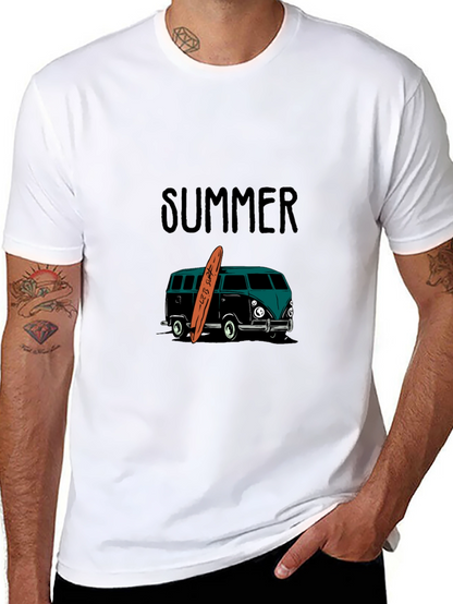 Summer Surf Van Graphic Tee - Black
