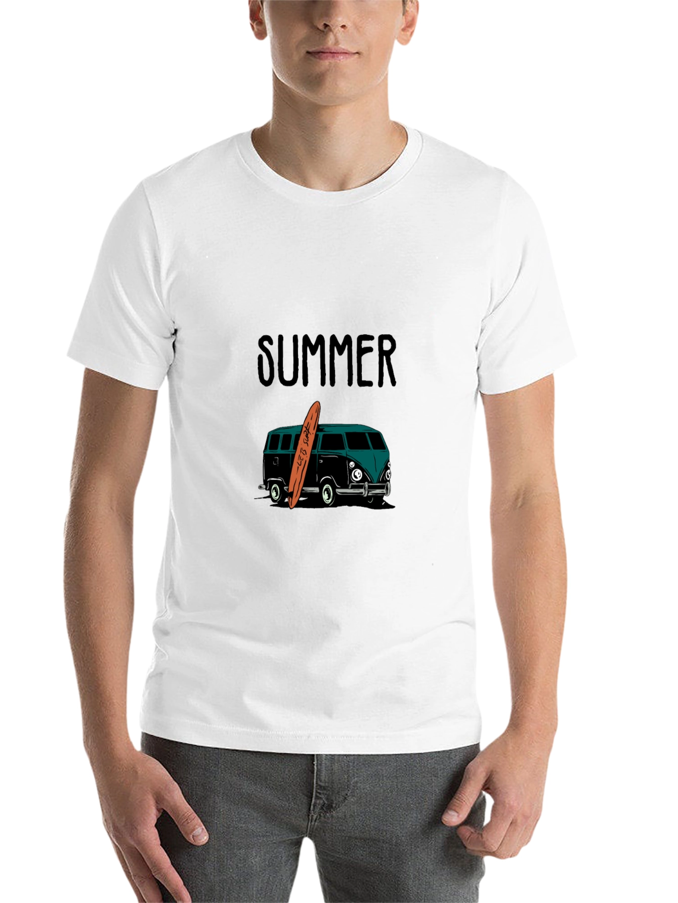 Summer Surf Van Graphic Tee - Black