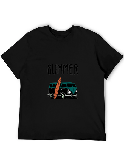 Summer Surf Van Graphic Tee - Black